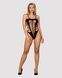Бодистокинг с поперечными вырезами Obsessive B122 teddy S/M/L, черныйSO7210,3 - интернет-магазин интимных товаров Squitter