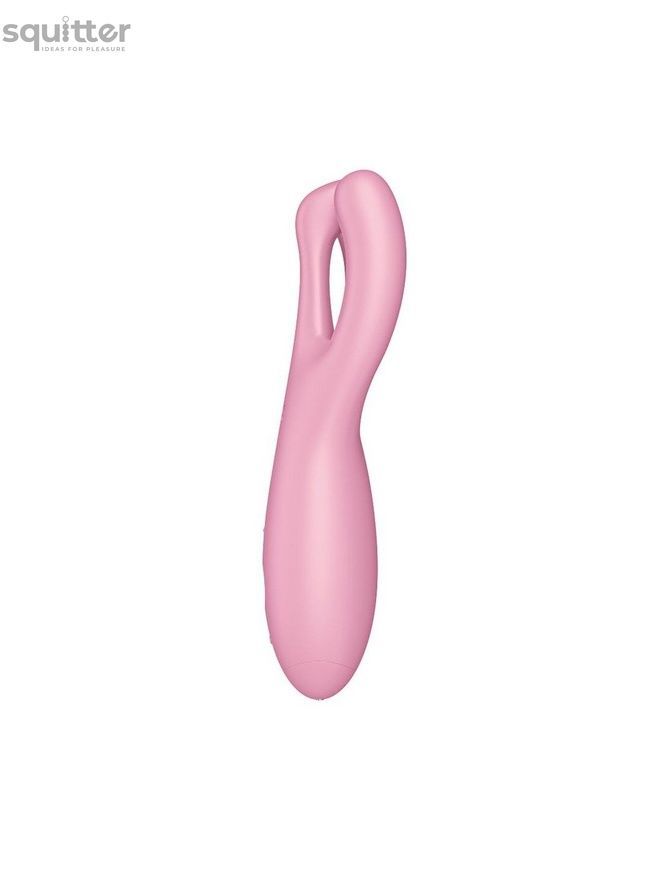 Кліторальний смарт-вібратор Satisfyer Threesome 4 Pink з трьома пальчиками SO6082 - онлайн-сексшоп Сквітер