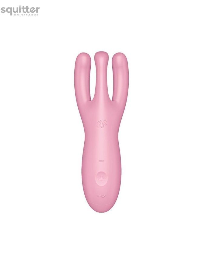 Кліторальний смарт-вібратор Satisfyer Threesome 4 Pink з трьома пальчиками SO6082 - онлайн-сексшоп Сквітер