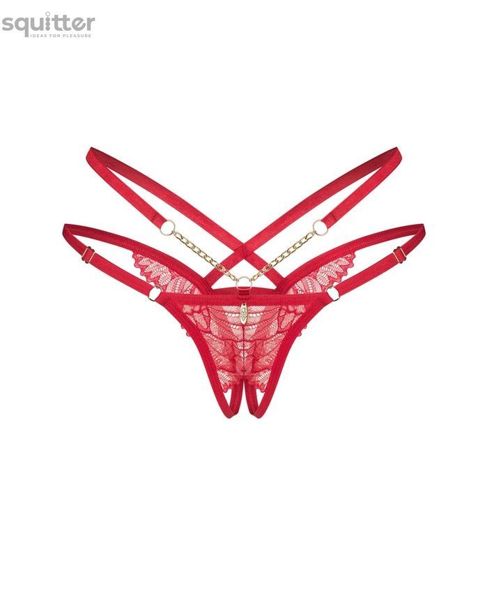 Трусики Obsessive Matildea crotchless thong 2XL/3XL SX3616 - онлайн-сексшоп Сквітер