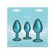 Набір анальних пробок NS Novelties Rear Assets - Trainer Kit - Iridescent Teal - Teal Gem SX4358,4 - інтернет-магазин інтимних товарів Squitter