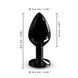 Металева анальна пробка з кристалом Dorcel Diamond Plug Black M SO7809 фото 5