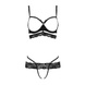 Комплект белья SARIA SET OpenBra black S/M - Passion Exclusive: стрэпы: откртый лиф, стринги PS25002 фото 5