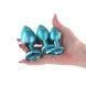 Набір анальних пробок NS Novelties Rear Assets - Trainer Kit - Iridescent Teal - Teal Gem SX4358,2 - інтернет-магазин інтимних товарів Squitter