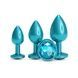 Набір анальних пробок NS Novelties Rear Assets - Trainer Kit - Iridescent Teal - Teal Gem SX4358,1 - інтернет-магазин інтимних товарів Squitter