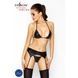 Комплект білизни під латекс Passion CAPRI SET L/XL, black, міні-бікіні, стрінги, пояс для панчіх EL10901,2 - інтернет-магазин інтимних товарів Squitter