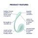 Смарт-віброяйце Satisfyer Smooth Petal Connect App Mint SX0666,7 - інтернет-магазин інтимних товарів Squitter