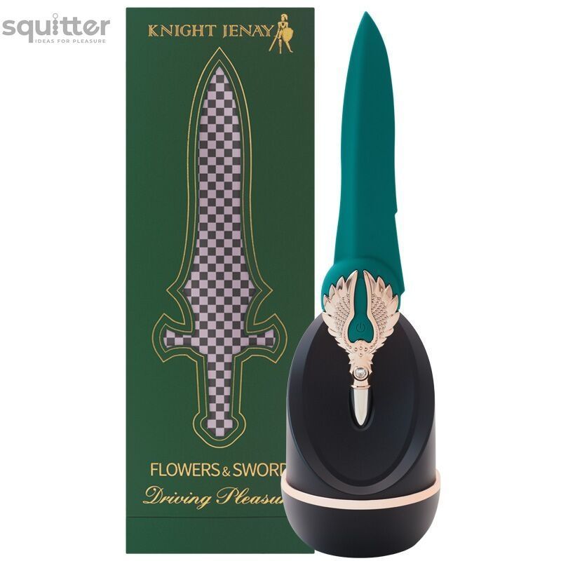 Вишуканий вібратор Knight Jenay FLOWERS & SWORD, маска, стрічка та лубрикант у комплекті SO6557 - онлайн-сексшоп Сквітер