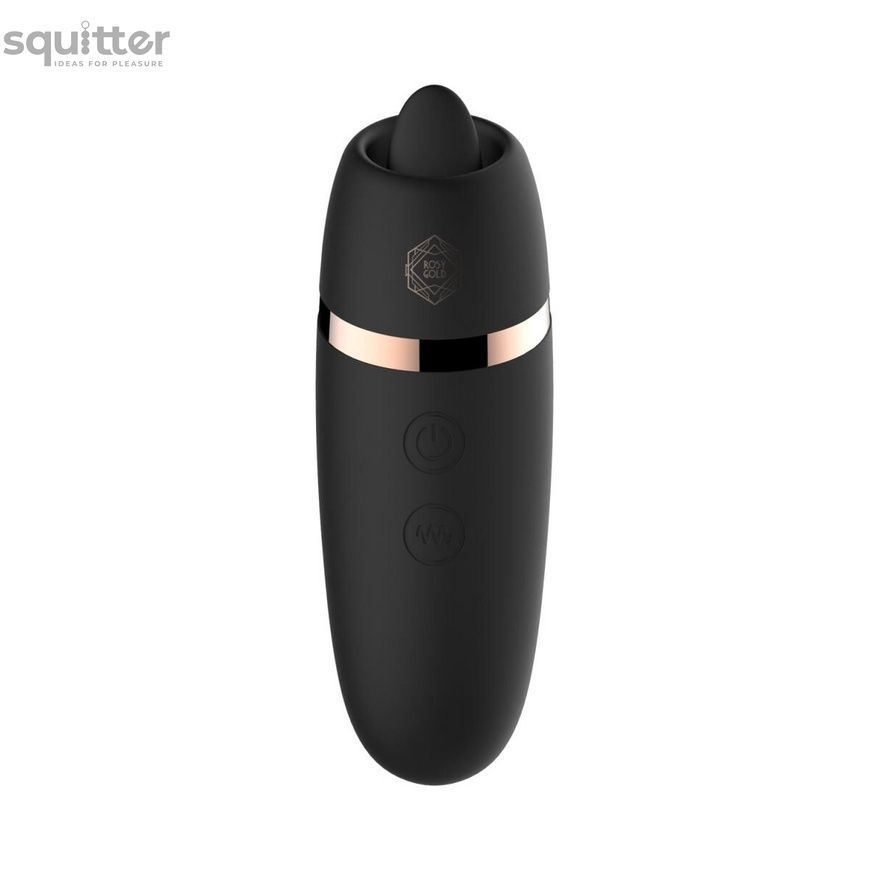 Мінівібратор з язичком Rosy Gold - Vibrating & Licking Dual Stimulator SX3920 - онлайн-сексшоп Сквітер