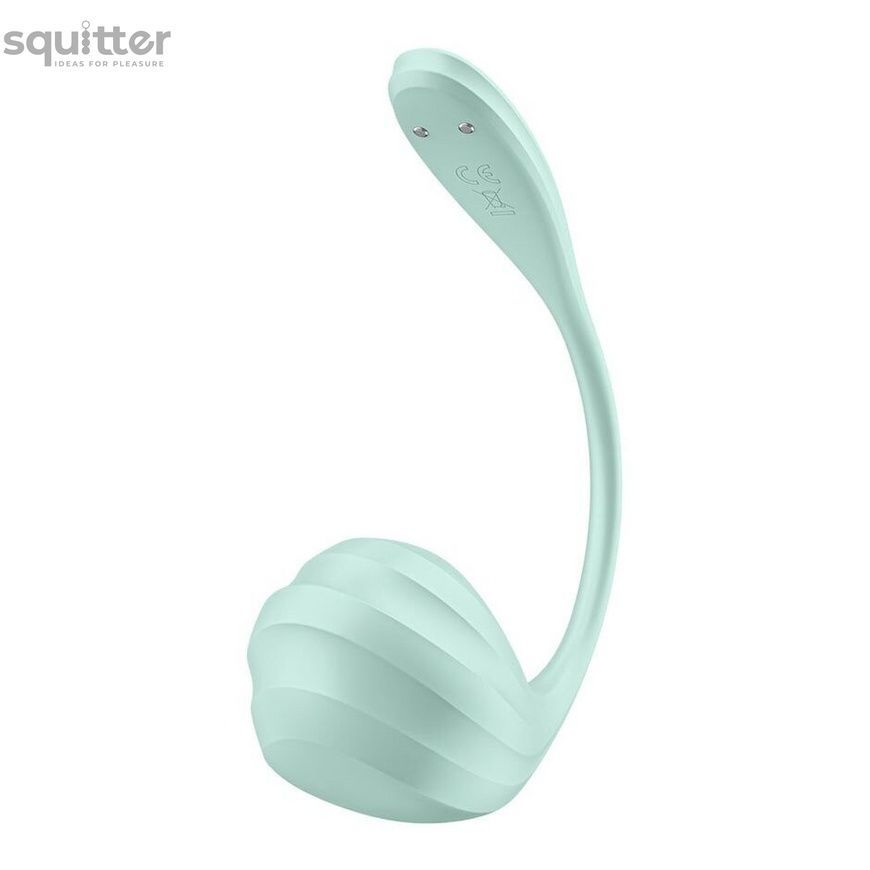 Смарт-віброяйце Satisfyer Smooth Petal Connect App Mint SX0666 - онлайн-сексшоп Сквітер