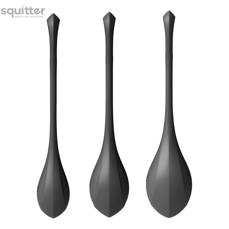 Набор йони бусин Satisfyer Yoni Power 2 Black, диаметр 2-2,5-3см, масса 22-44-73 г SO5550 фото