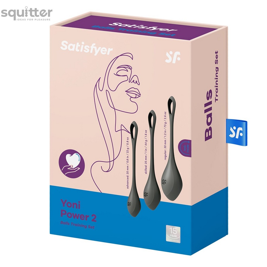 Набор йони бусин Satisfyer Yoni Power 2 Black, диаметр 2-2,5-3см, масса 22-44-73 г SO5550 фото