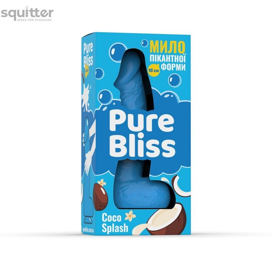 Ароматне мило пікантної форми Pure Bliss Blue Coco Splash (Кокосове молоко) 15 см SX3025 - онлайн-сексшоп Сквітер