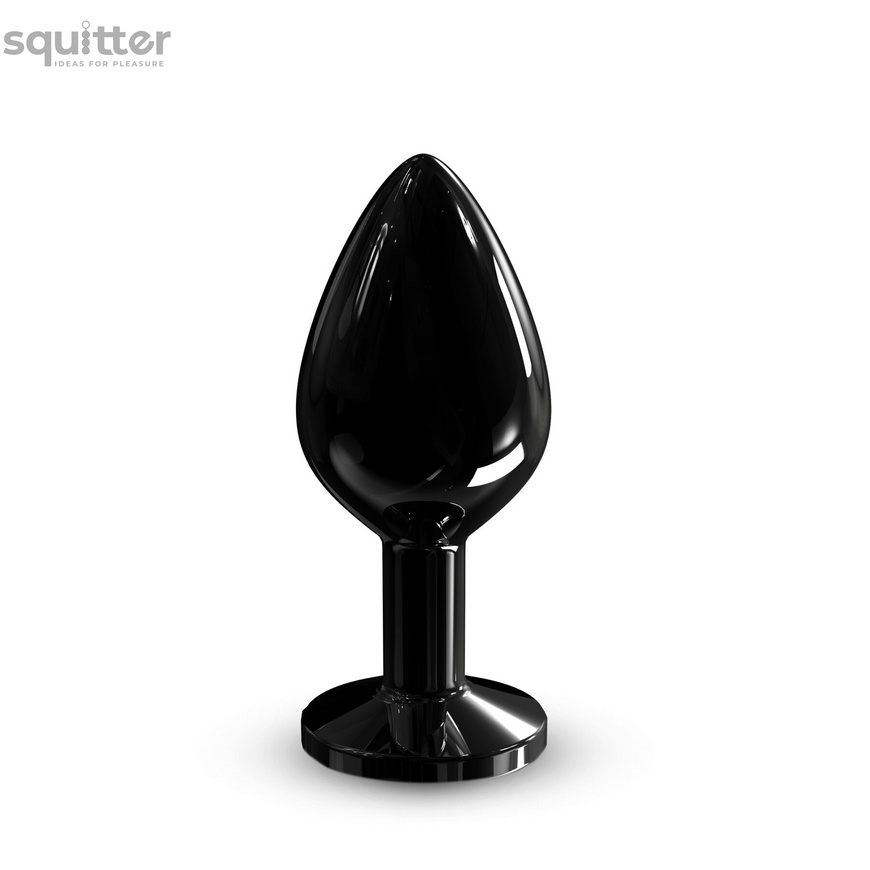 Металева анальна пробка з кристалом Dorcel Diamond Plug Black M SO7809 фото