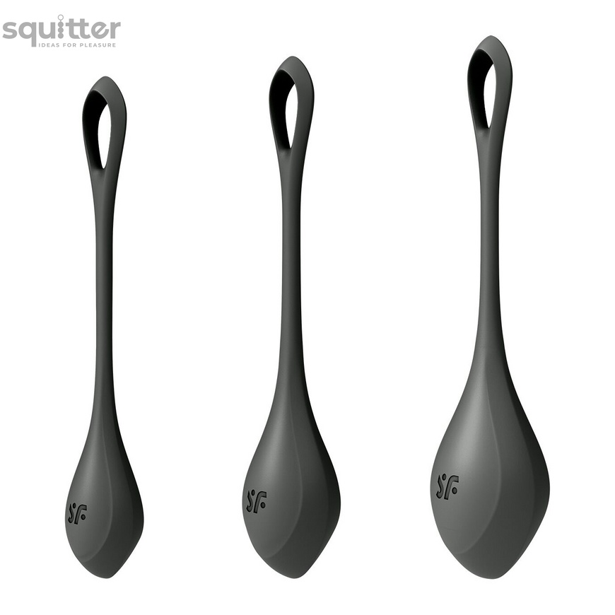 Набор йони бусин Satisfyer Yoni Power 2 Black, диаметр 2-2,5-3см, масса 22-44-73 г SO5550 фото