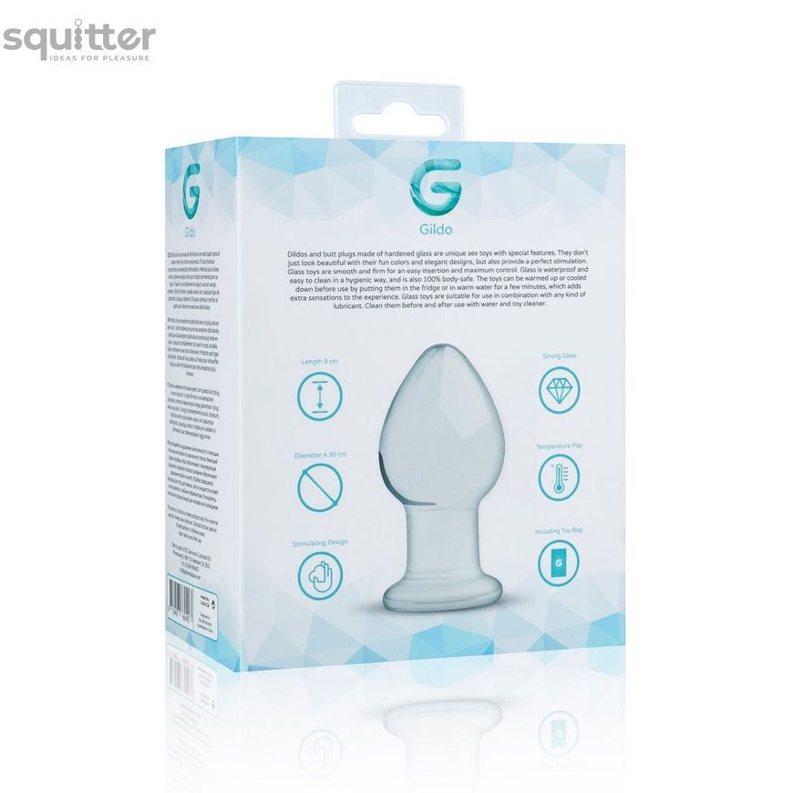 Скляна анальна пробка Gildo Glass Buttplug No. 26 SO4420 - онлайн-сексшоп Сквітер