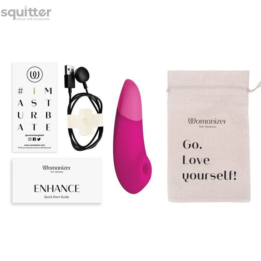 Вакуумний кліторальний стимулятор Womanizer Enhance Pink SX2542 - онлайн-сексшоп Сквітер