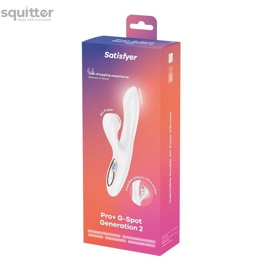 Вакуумний вібратор-кролик Satisfyer Pro+ G-Spot Generation 2 White SX4315 - онлайн-сексшоп Сквітер