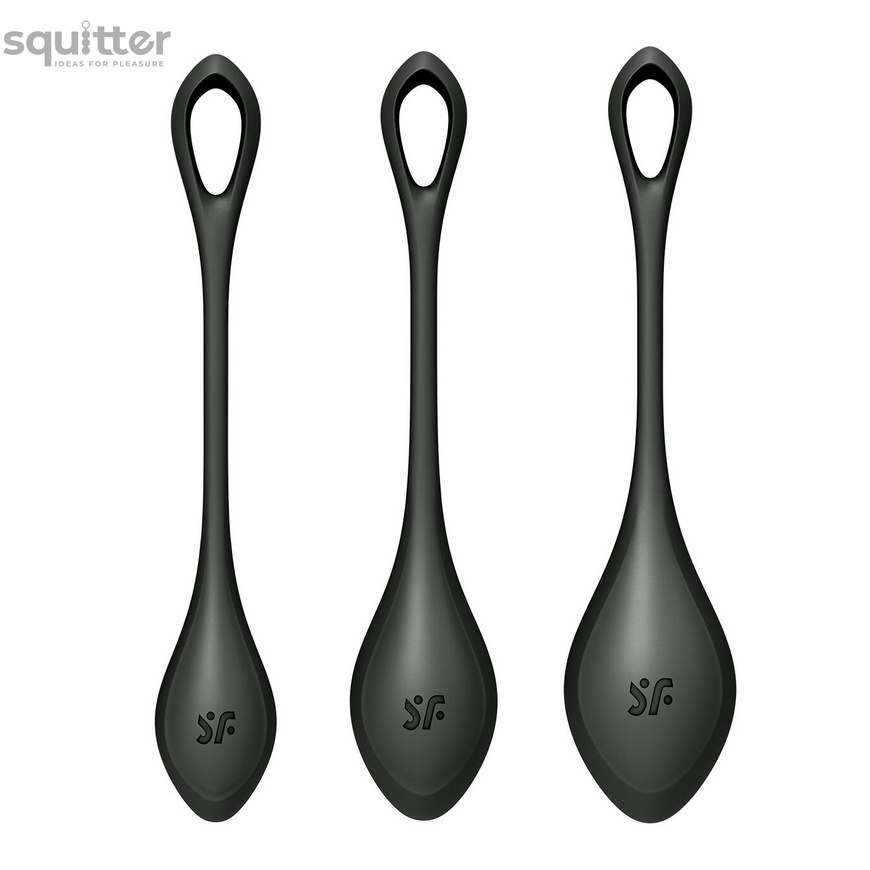 Набор йони бусин Satisfyer Yoni Power 2 Black, диаметр 2-2,5-3см, масса 22-44-73 г SO5550 фото