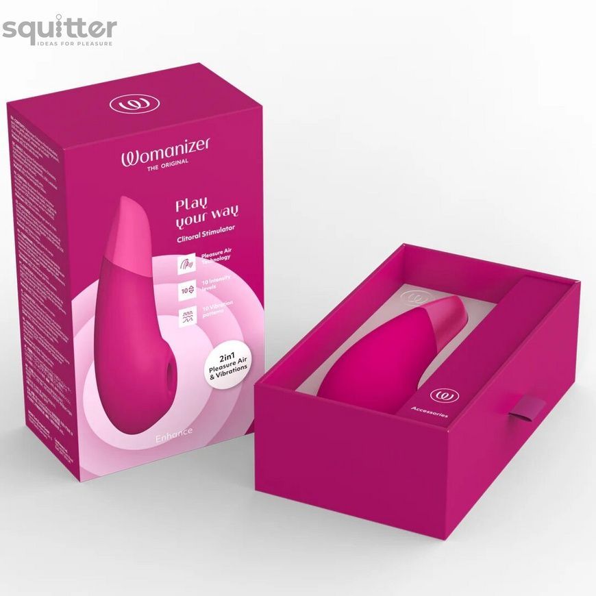 Вакуумний кліторальний стимулятор Womanizer Enhance Pink SX2542 - онлайн-сексшоп Сквітер
