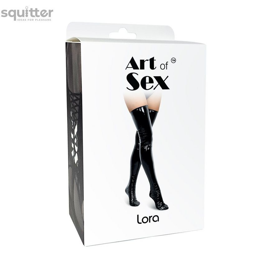 Сексуальні вінілові панчохи Art of Sex - Lora, розмір S, колір червоний SO7343 - онлайн-сексшоп Сквітер