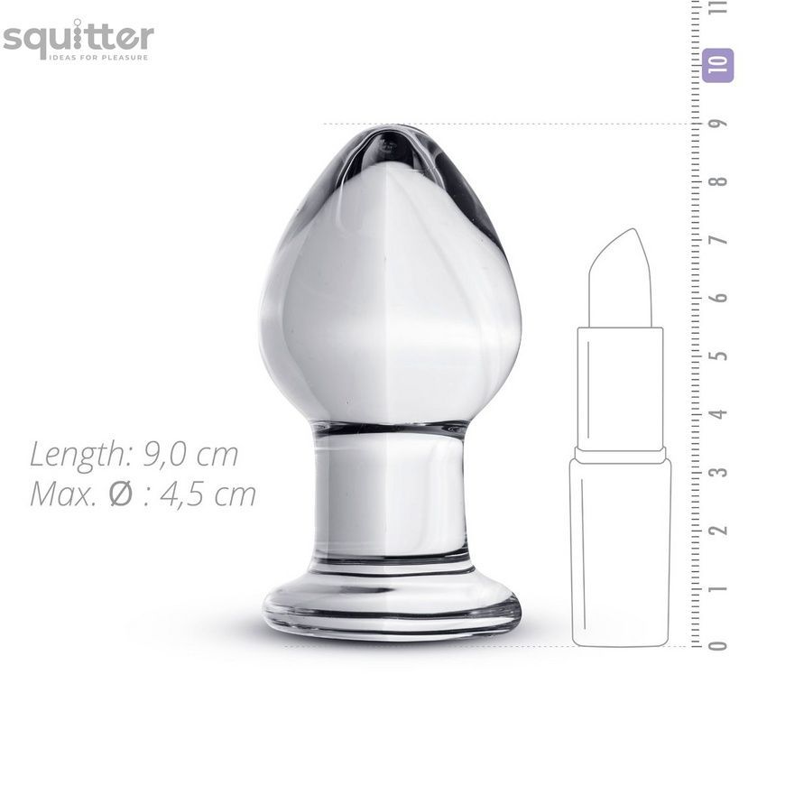 Скляна анальна пробка Gildo Glass Buttplug No. 26 SO4420 - онлайн-сексшоп Сквітер