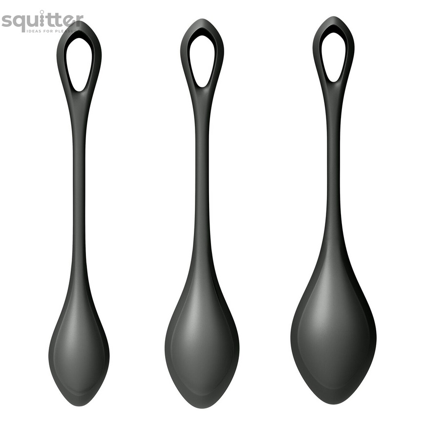 Набор йони бусин Satisfyer Yoni Power 2 Black, диаметр 2-2,5-3см, масса 22-44-73 г SO5550 фото