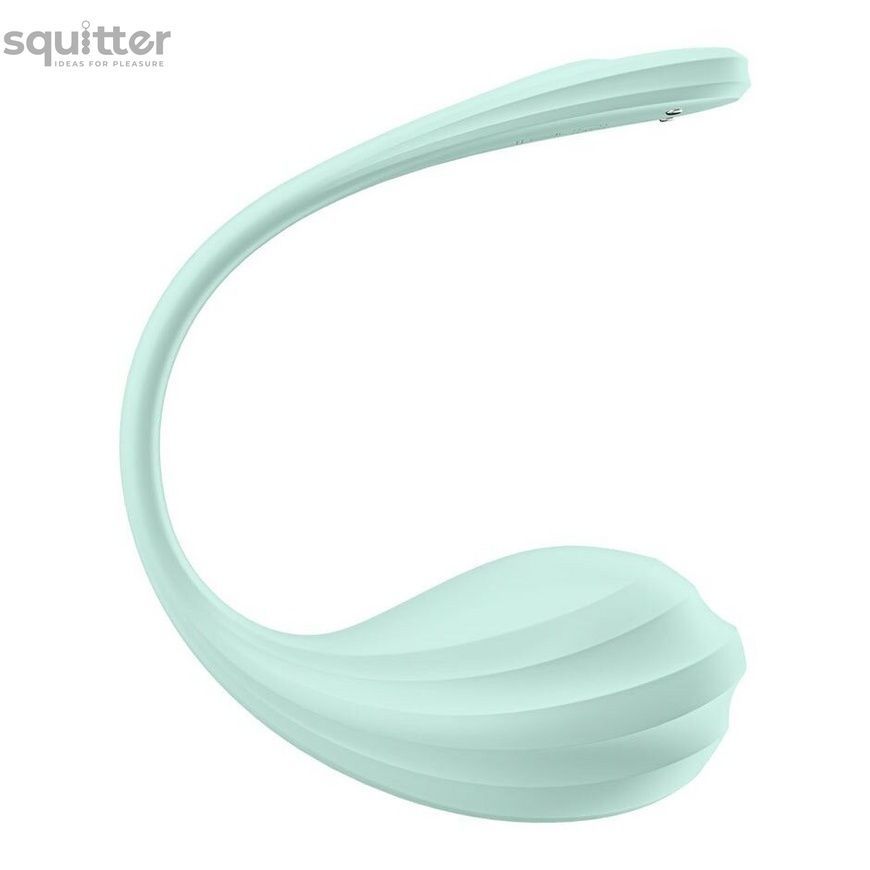 Смарт-віброяйце Satisfyer Smooth Petal Connect App Mint SX0666 - онлайн-сексшоп Сквітер