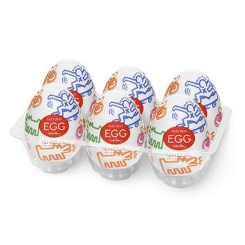 Набор мастурбаторов-яиц Tenga Keith Haring Egg Street (6 яиц) SO1653 - онлайн-сексшоп Сквитер