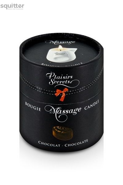 Массажная свеча Plaisirs Secrets Chocolate (80 мл) подарочная упаковка, керамический сосуд SO1845 фото