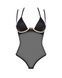 Прозоре боді Obsessive Selinne teddy M/L Black, дрібна сітка, подвійні бретелі SO8665,3 - інтернет-магазин інтимних товарів Squitter