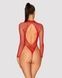 Сетчатый бодистокинг с длинным рукавом Obsessive B126 teddy red S/M/L, красныйSO7211,2 - интернет-магазин интимных товаров Squitter
