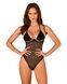 Прозоре боді Obsessive Selinne teddy M/L Black, дрібна сітка, подвійні бретелі SO8665,1 - інтернет-магазин інтимних товарів Squitter