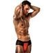 Чоловічі трусики з червоним гульфіком Passion 007 THONG red S/M PSM0078,1 - інтернет-магазин інтимних товарів Squitter