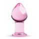 Розовая анальная пробка из стекла Gildo Pink Glass Buttplug No. 27SO4421,1 - интернет-магазин интимных товаров Squitter