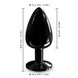 Металева анальна пробка з кристалом Dorcel Diamond Plug Black L SO7810 фото 5