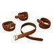 Набір фіксаторів для рук та ніг LOCKINK Hogtie Set, коричневий, ремені з натуральної шкіри SX0840,4 - інтернет-магазин інтимних товарів Squitter