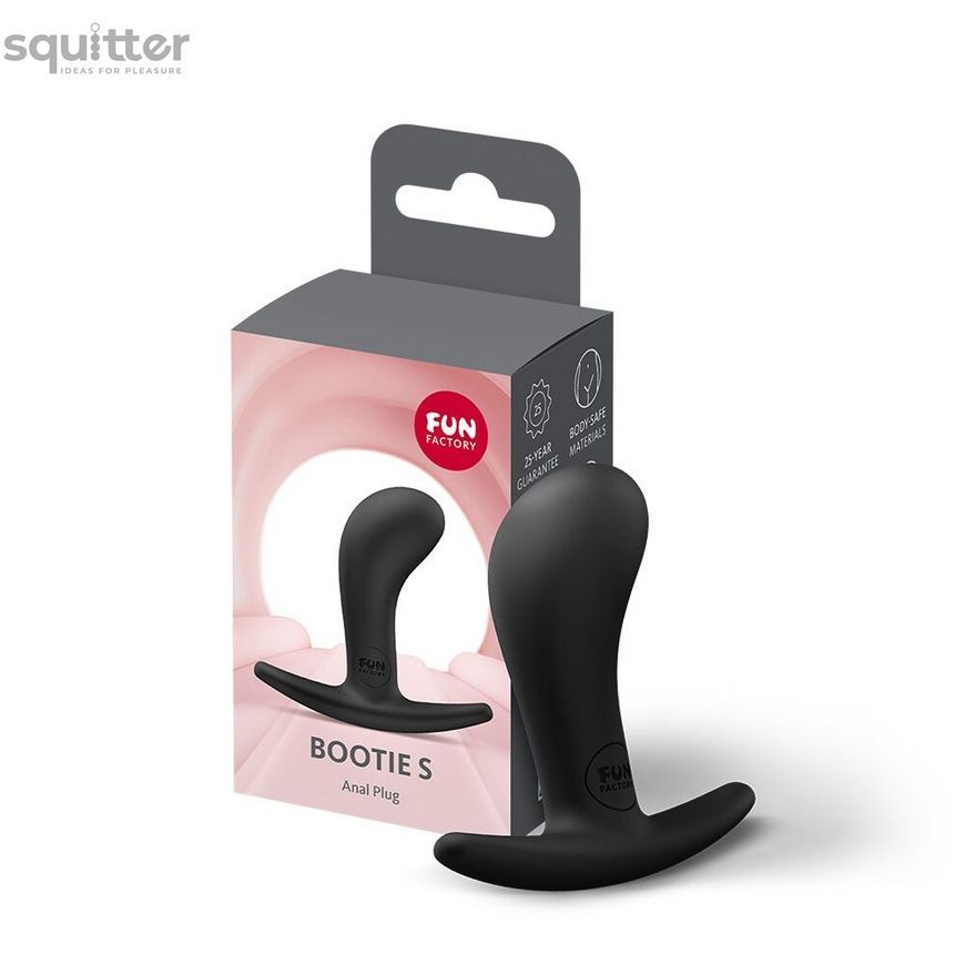 Анальна пробка Fun Factory BOOTIE S Black, діаметр 2,8 см, тонкий обмежувач SX3664 - онлайн-сексшоп Сквітер