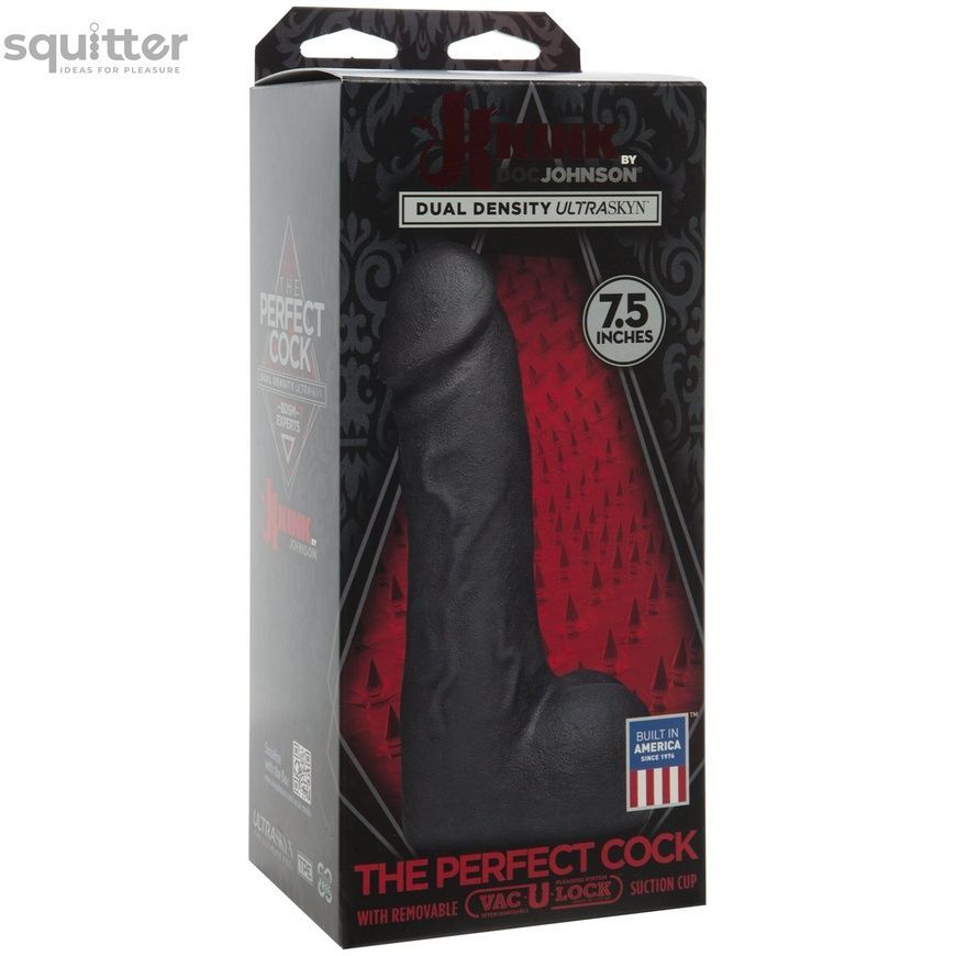 Фалоімітатор зі знімною присоскою Doc Johnson Kink - The Perfect Cock 7.5 inch With Removable Vac-U- SO4543 - онлайн-сексшоп Сквітер