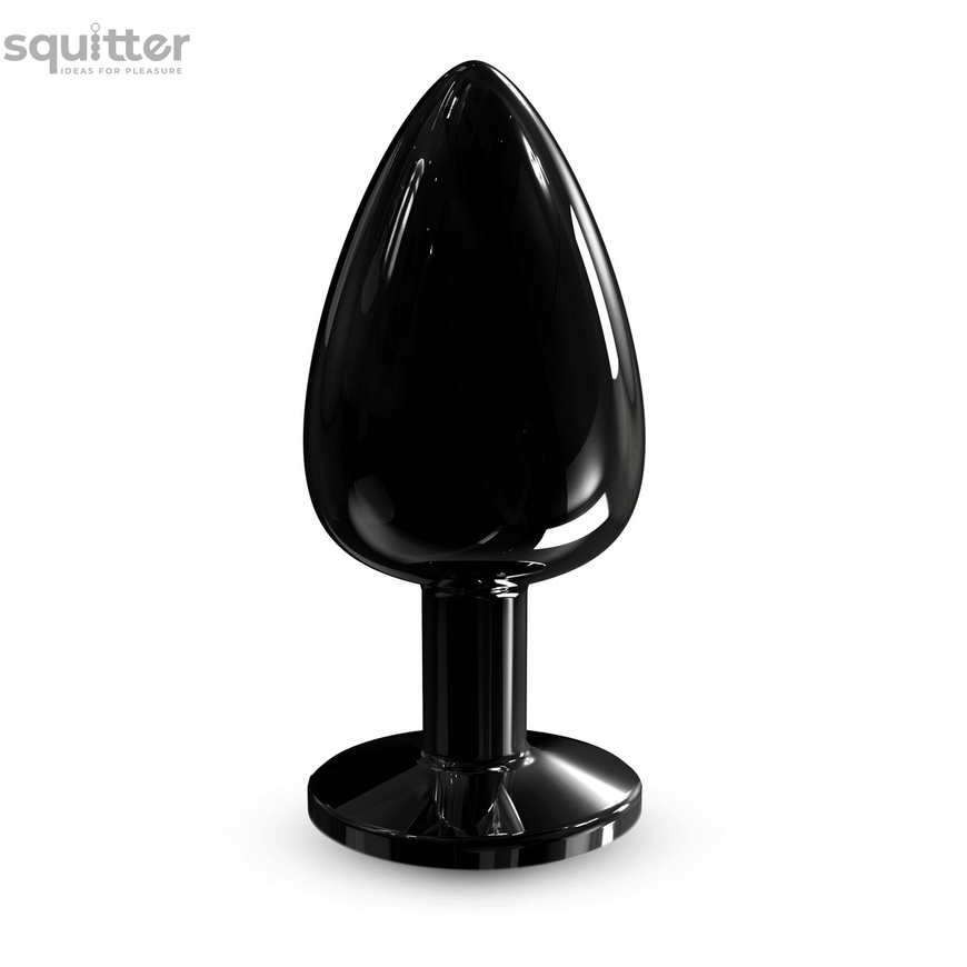 Металева анальна пробка з кристалом Dorcel Diamond Plug Black L SO7810 фото