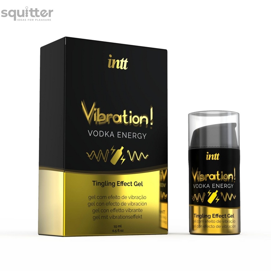 Жидкий вибратор Intt Vibration Vodka (15 мл), густой гель, очень вкусный, действует до 30 минут SO2919 фото