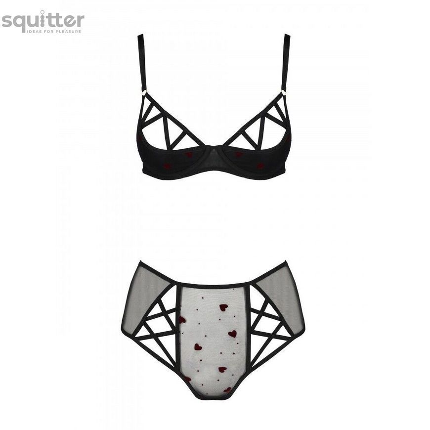 Еротичний комплект з малюнком Passion LOVELIA BIKINI S/M, black SO4748 - онлайн-сексшоп Сквітер