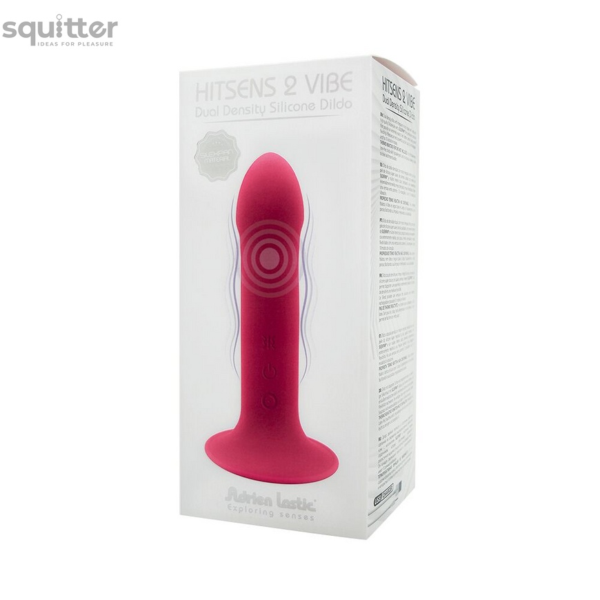 Дилдо с вибрацией Adrien Lastic Hitsens 2 Pink, отлично для страпона, макс диаметр 4см, длина 17,2см SO5052 фото