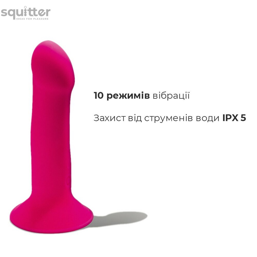 Дилдо с вибрацией Adrien Lastic Hitsens 2 Pink, отлично для страпона, макс диаметр 4см, длина 17,2см SO5052 фото