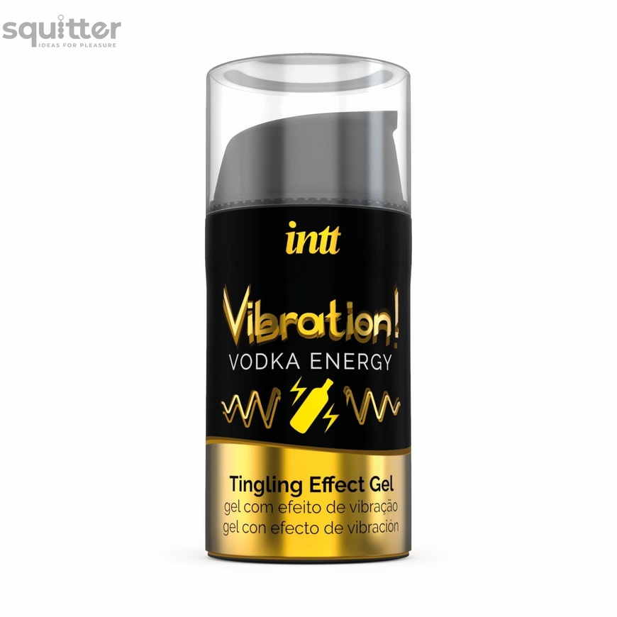 Жидкий вибратор Intt Vibration Vodka (15 мл), густой гель, очень вкусный, действует до 30 минут SO2919 фото