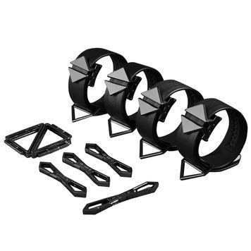 Набір фіксаторів для рук та ніг LOCKINK Hogtie Set, чорний, ремені з натуральної шкіри SX0841 - онлайн-сексшоп Сквітер