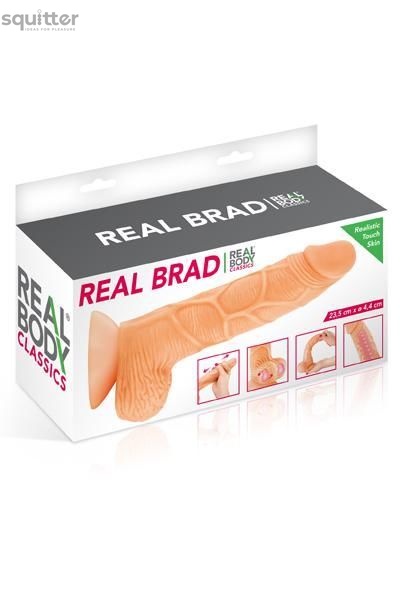 Фаллоимитатор с подвижной крайней плотью Real Body - Real Brad, диаметр 4,5см, TPE SO1889 фото