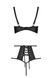 Комплект белья Passion TASMINA SET S/M black, лиф, высокие трусики с корсетом сзадиSO8491,4 - интернет-магазин интимных товаров Squitter