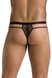 Чоловічі прозорі стринги Passion 029 Thong Collin S/M Black, сітка SO7559 фото 2