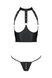 Комплект белья с открытой грудью Passion GENEVIA SET WITH OPEN BRA XXL/XXXL black, корсет, стрингиSO8441,3 - интернет-магазин интимных товаров Squitter